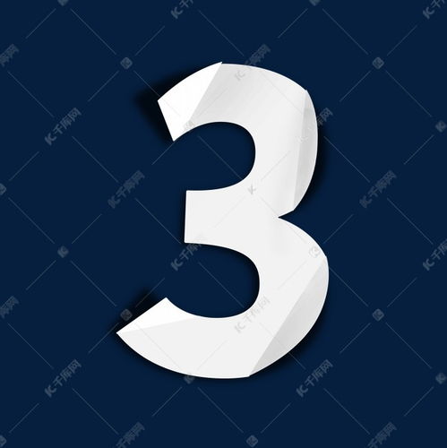 創(chuàng)意質(zhì)感紋理紙張折疊折紙藝術(shù) 數(shù)字3的簡約商務(wù)倒計(jì)時(shí)設(shè)計(jì)